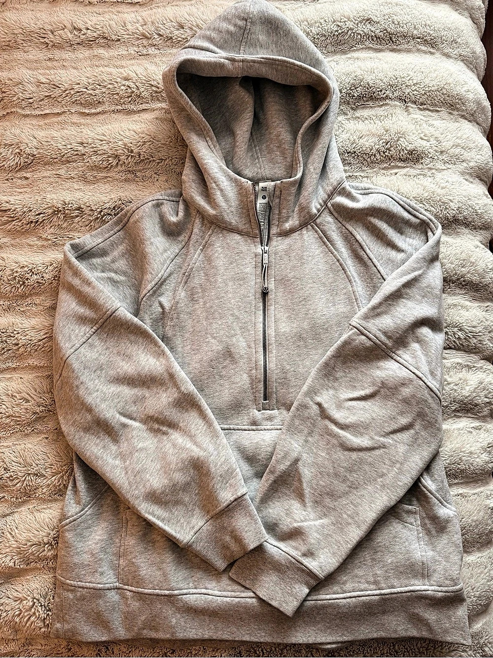 lululemon Scuba Oversized Funnel-Neck Half Zip Hoodie -Grey - XL/XXL